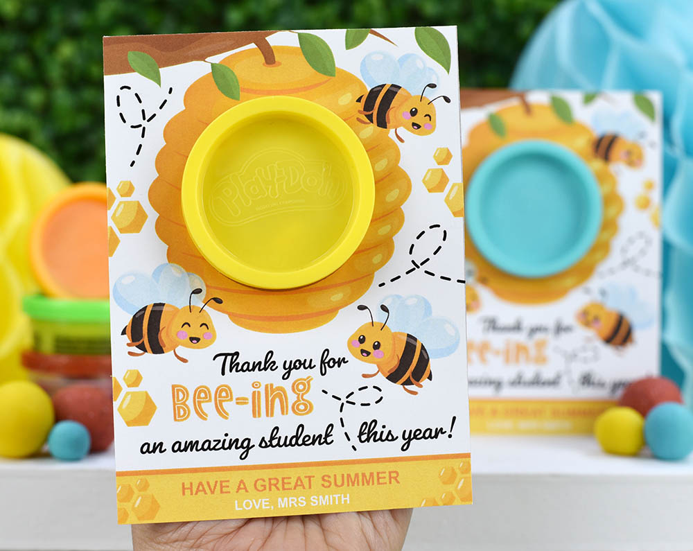 Cute bee play doh holder end of term student gift Cute bee play doh holder end of term student gift